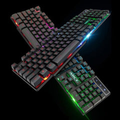 Glowing Keyboard Mouse Set Backlit Multi Colors ABS Waterproof PC