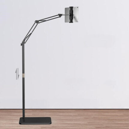 Liftable Foldable Arm Floor Tablet Phone Stand Holder Suppor